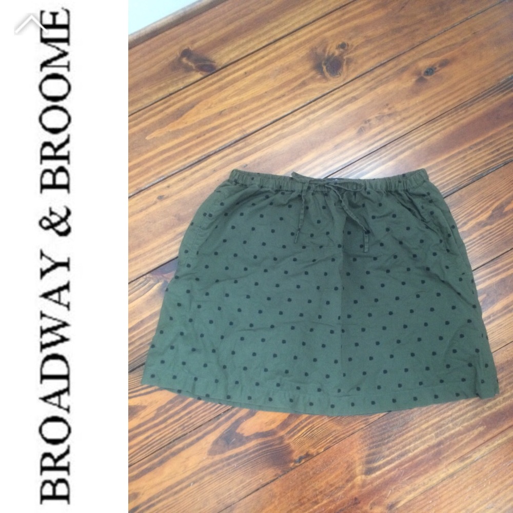 Broadway and Broome polka dot skirt